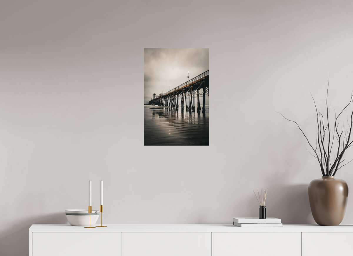 16 x 24″, ChromaLuxe HD Metal Print Oceanside Pier in the Morning