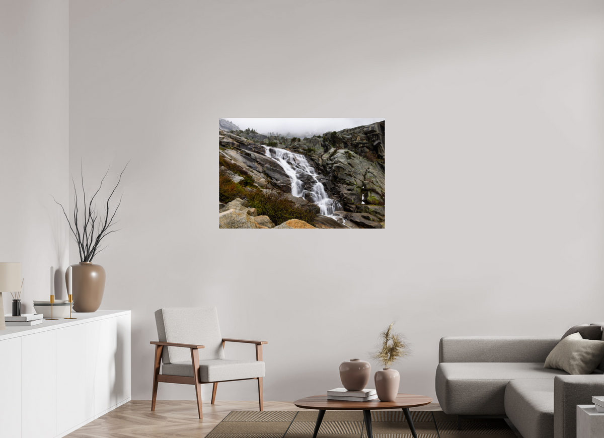 45 x 30″, ChromaLuxe HD Metal Print Tokopah Falls
