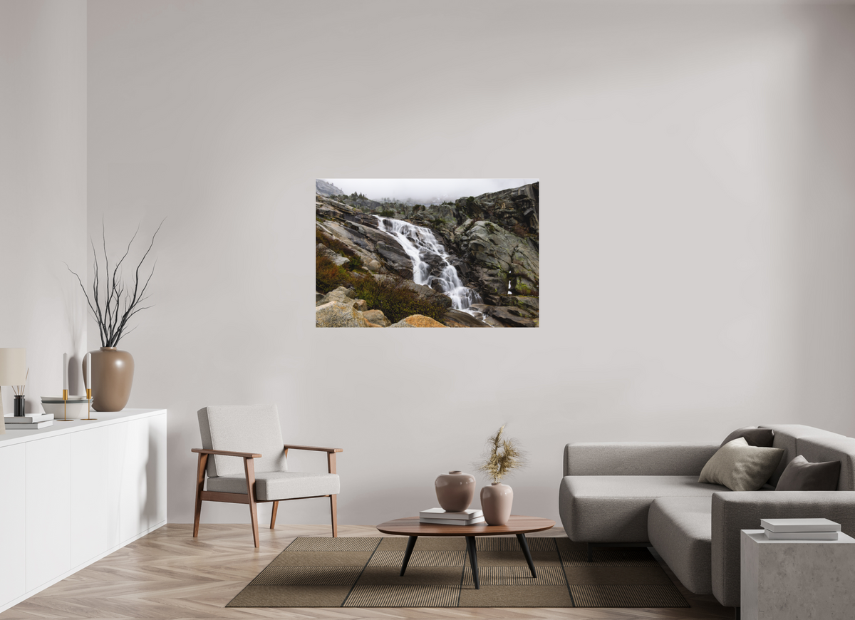 54 x 36″, Fine Art Pigment under Acrylic Glass Tokopah Falls