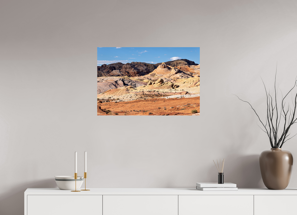 30 x 20″, ChromaLuxe HD Metal Print Sandstone Formation at Fire Wave Trail