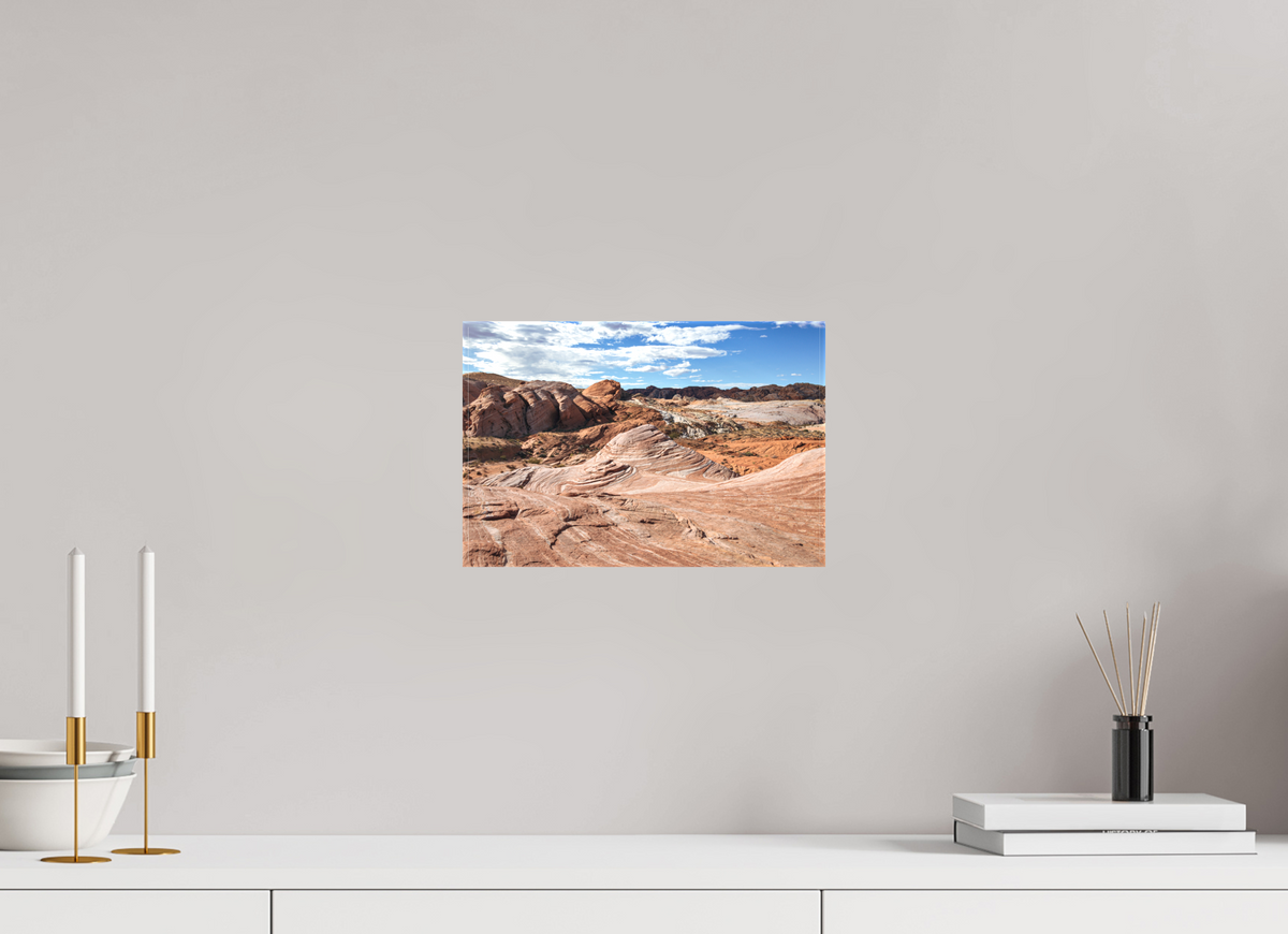 12 x 8″, Matte Canvas on Stretcher Frame Sandstone Formation at Fire Wave Trail