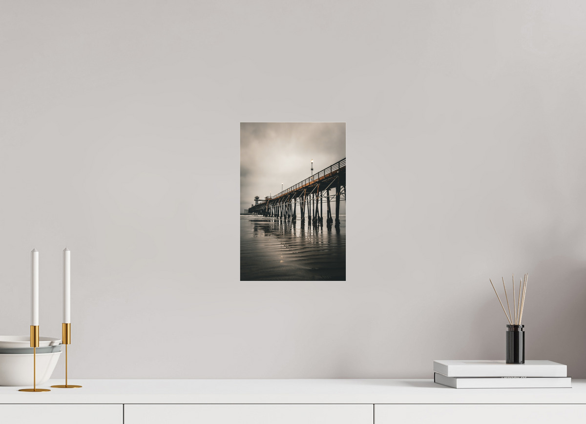8 x 12″, Fine Art Pigment under Acrylic Glass Oceanside Pier in the Morning