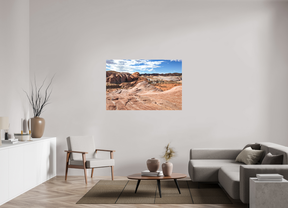 54 x 36″, Matte Canvas on Stretcher Frame Sandstone Formation at Fire Wave Trail