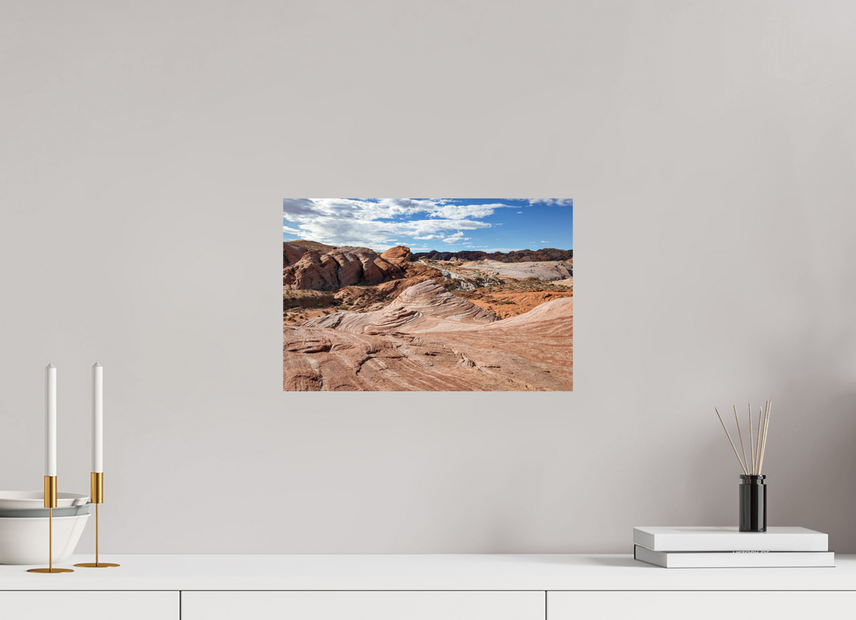 15 x 10″, ChromaLuxe HD Metal Print Sandstone Formation at Fire Wave Trail
