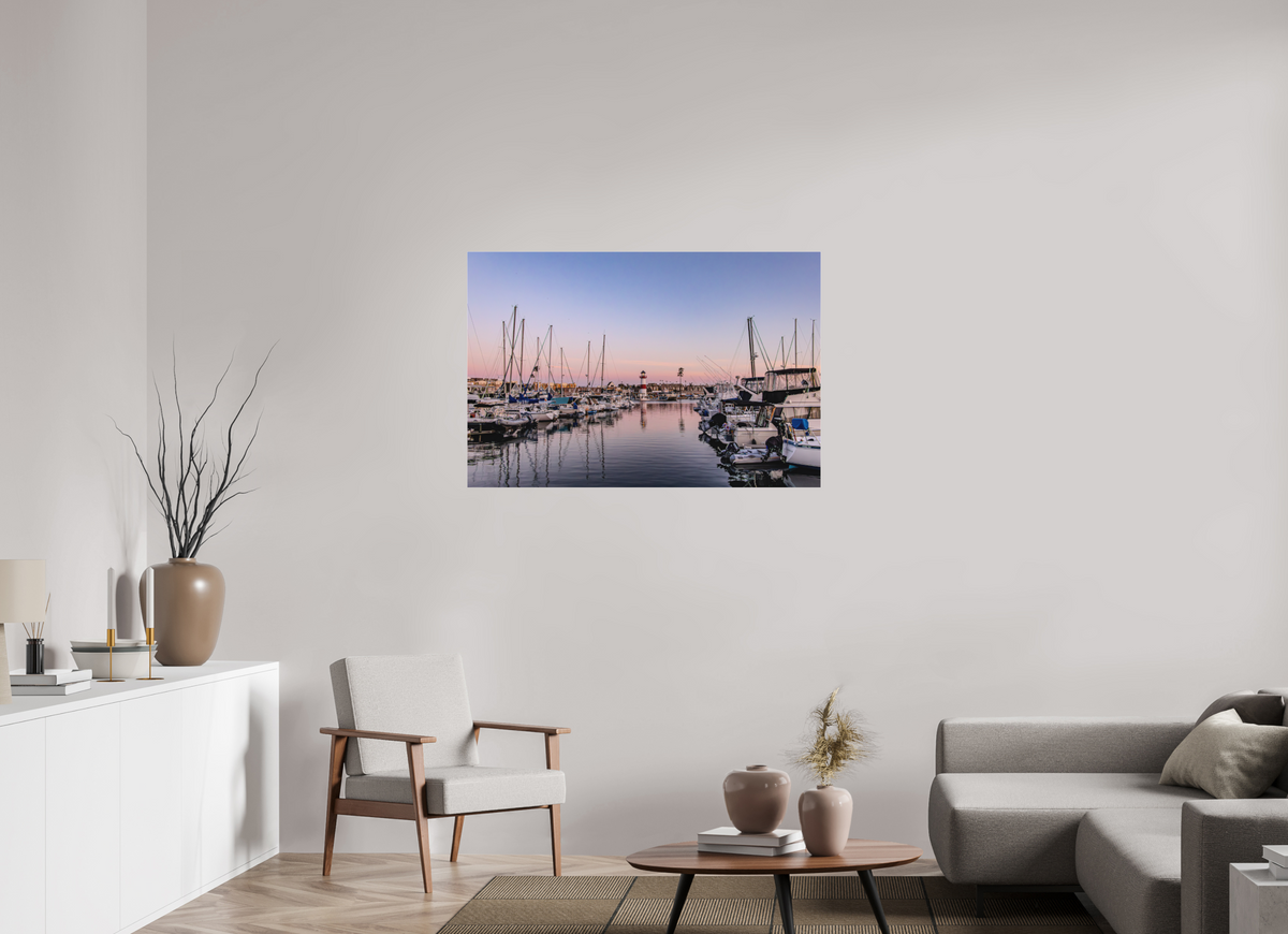 45 x 30″, Fine Art Pigment under Acrylic Glass The Oceanside Harbor