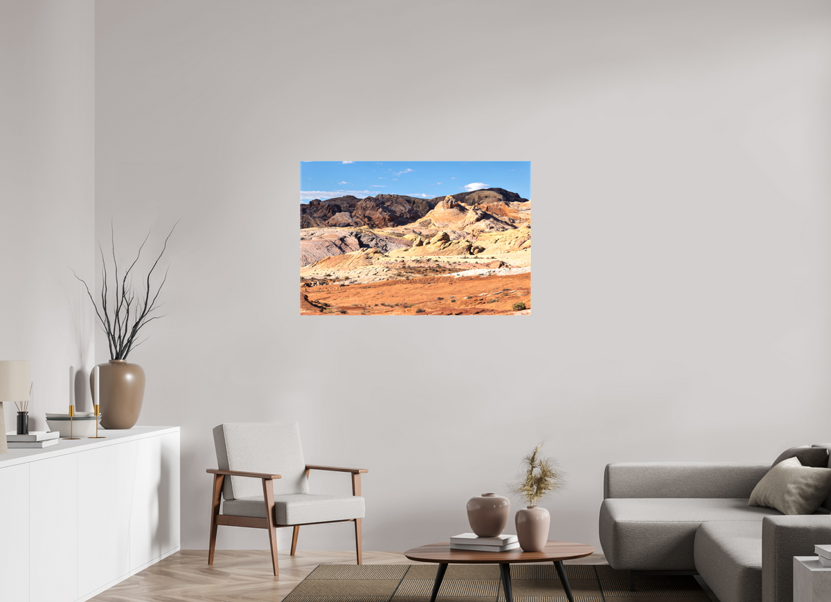 45 x 30″, Matte Canvas on Stretcher Frame Sandstone Formation at Fire Wave Trail