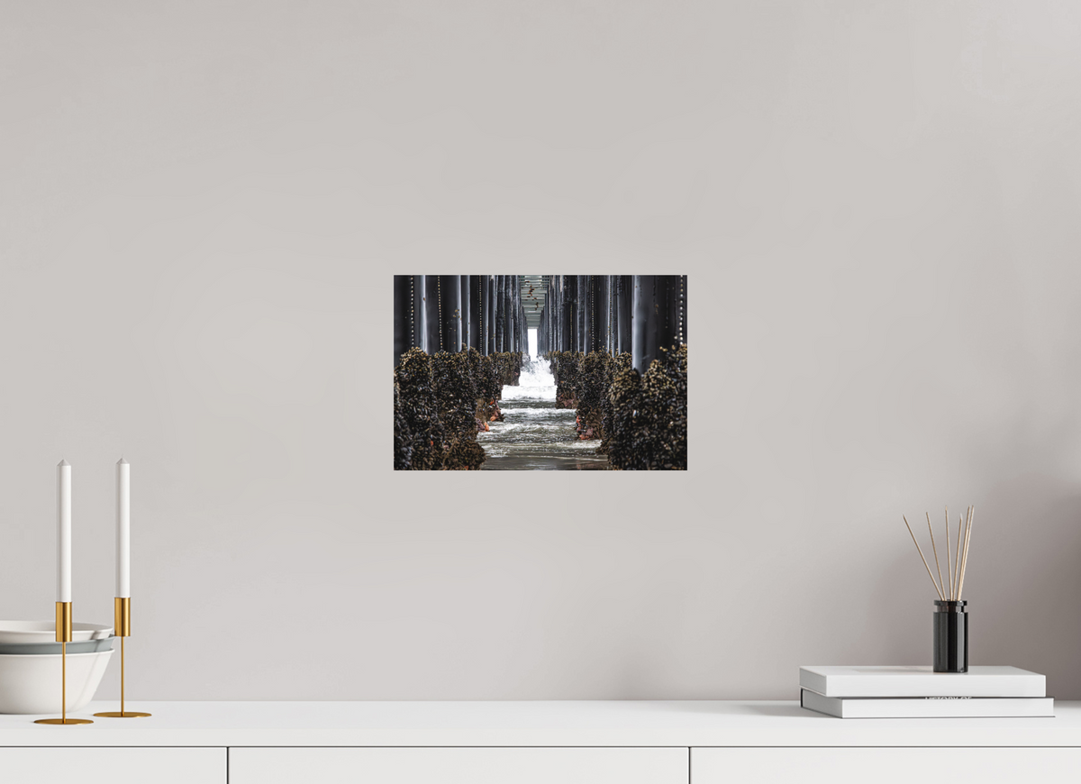 12 x 8″, Direct Print on Aluminum Dibond Under the Oceanside Pier