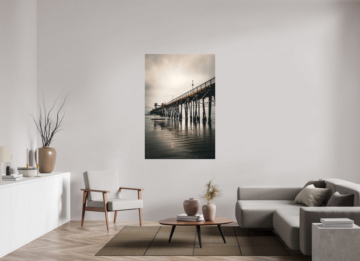 40 x 60″, Glossy Canvas on Stretcher Frame Oceanside Pier in the Morning
