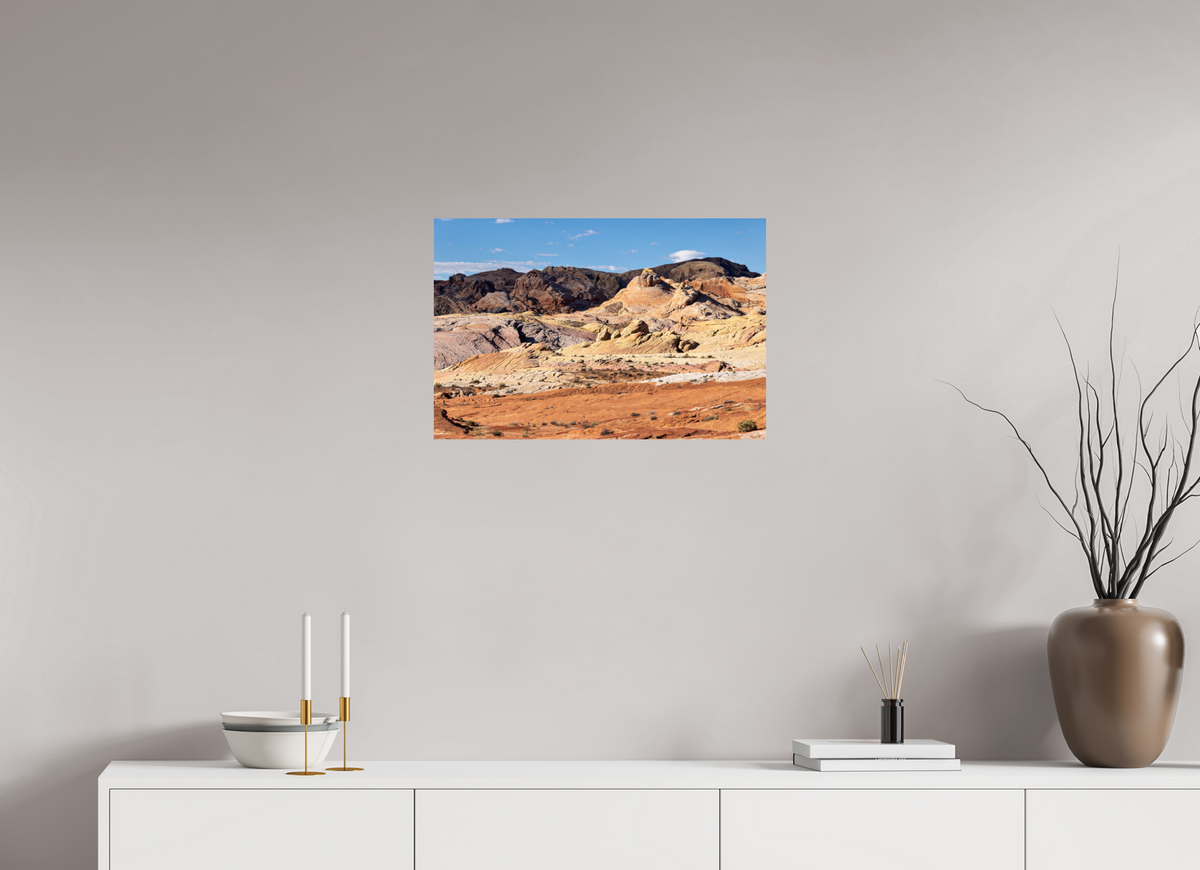 24 x 16″, Fine Art Print on Aluminum Dibond Sandstone Formation at Fire Wave Trail