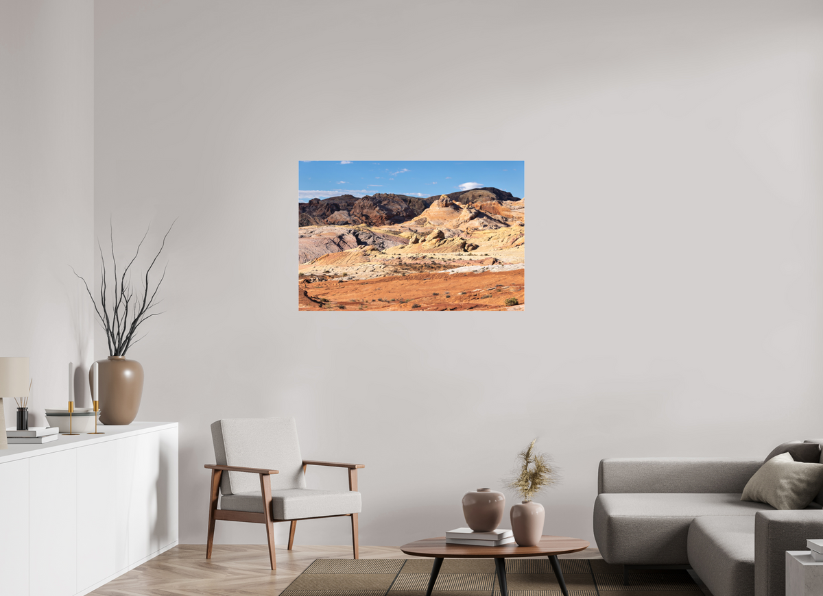 45 x 30″, Photo Print Under Matte Acrylic Glass Sandstone Formation at Fire Wave Trail