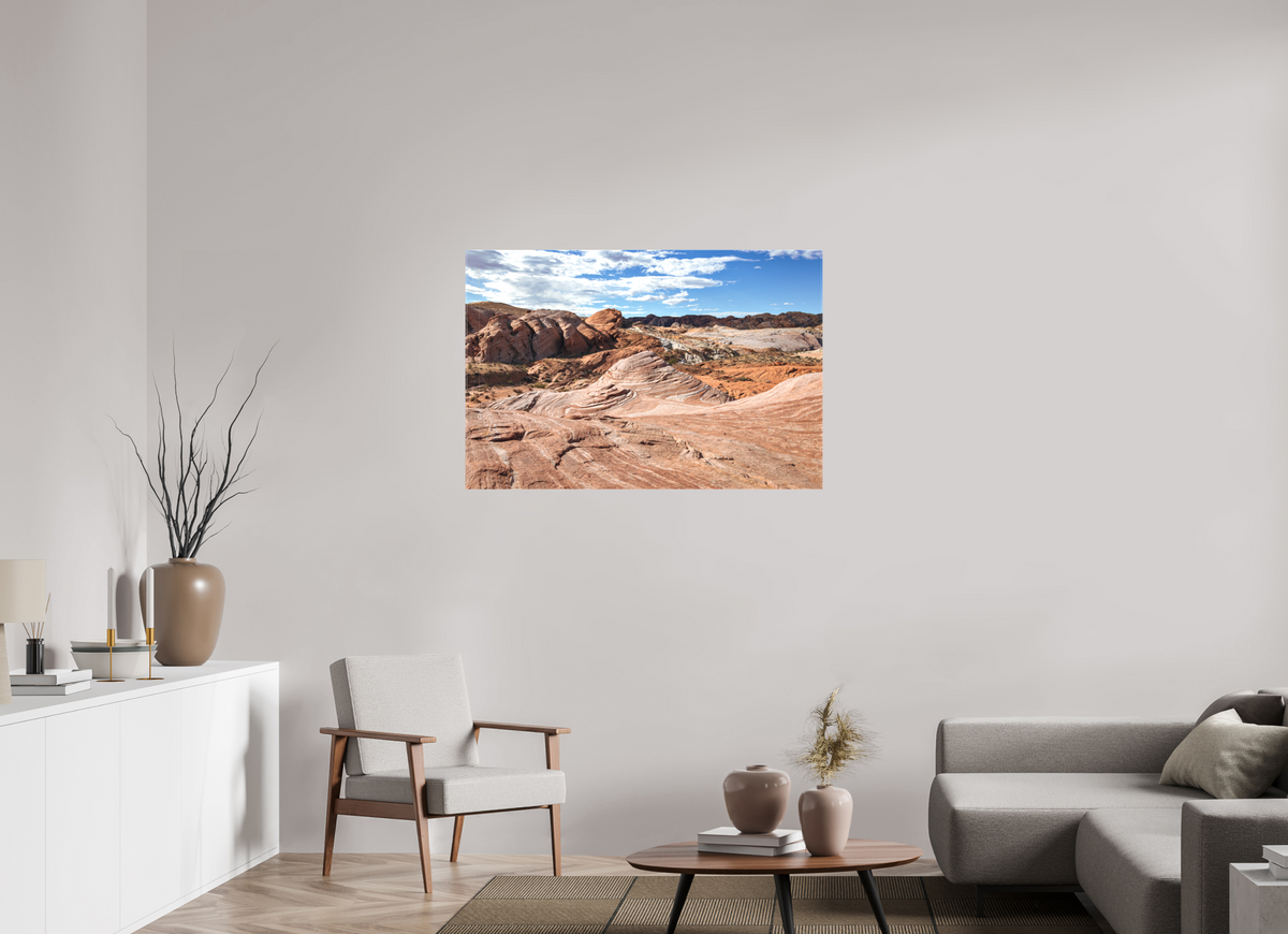 45 x 30″, Matte Canvas on Stretcher Frame Sandstone Formation at Fire Wave Trail