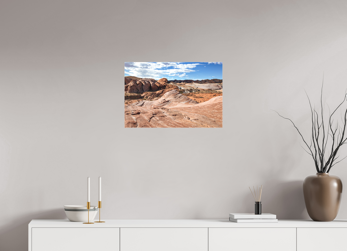 24 x 16″, Matte Canvas on Stretcher Frame Sandstone Formation at Fire Wave Trail