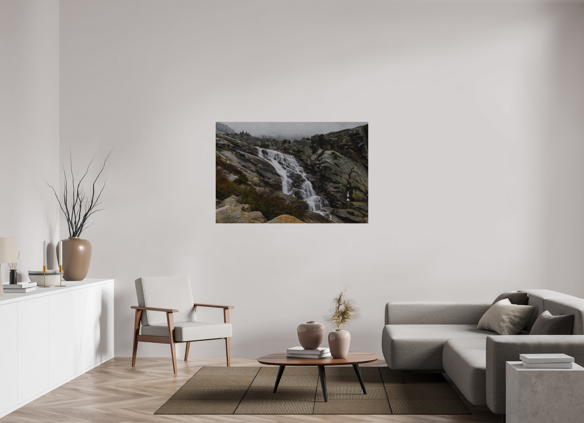 54 x 36″, Direct Print on Brushed Aluminum Tokopah Falls