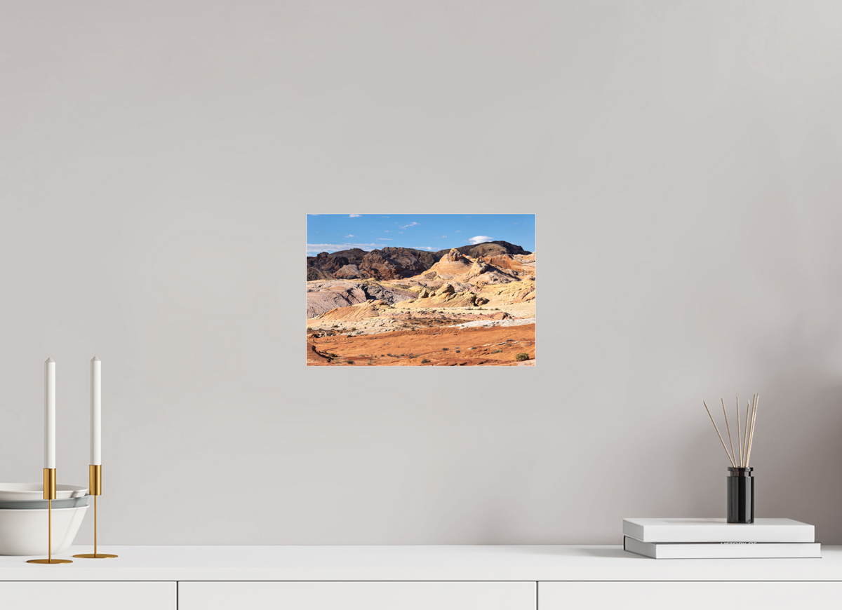 12 x 8″, Photo Print Under Matte Acrylic Glass Sandstone Formation at Fire Wave Trail