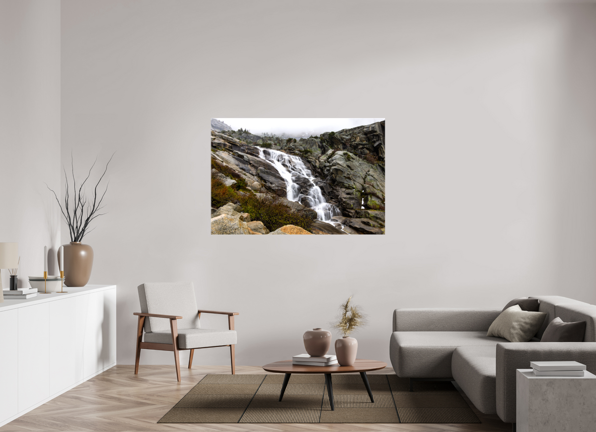 60 x 40″, Glossy Canvas on Stretcher Frame Tokopah Falls