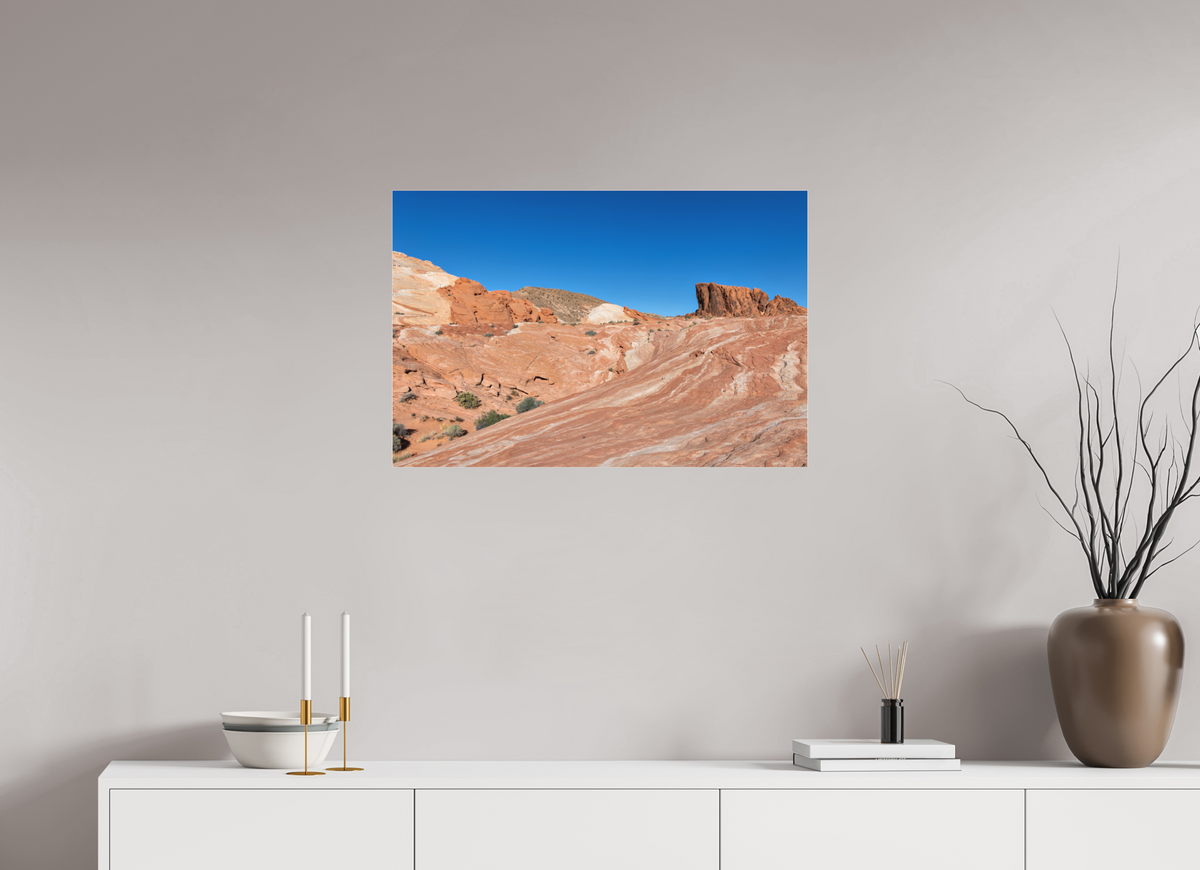 30 x 20″, Photo Print Under Matte Acrylic Glass Sandstone Formation at Fire Wave Trail