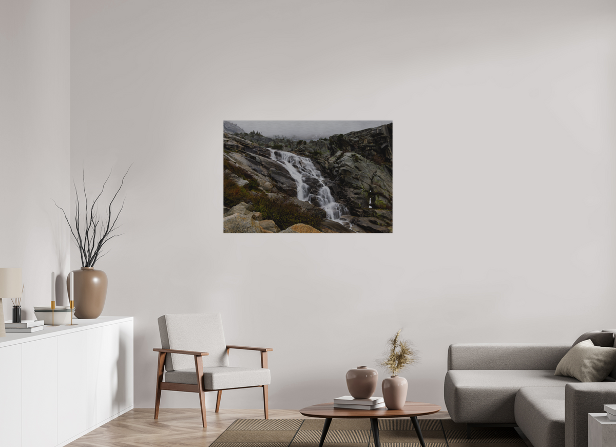 45 x 30″, Direct Print on Brushed Aluminum Tokopah Falls