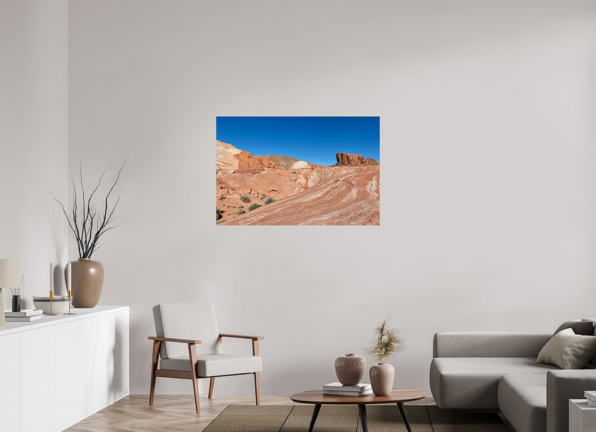 45 x 30″, ChromaLuxe HD Metal Print Sandstone Formation at Fire Wave Trail