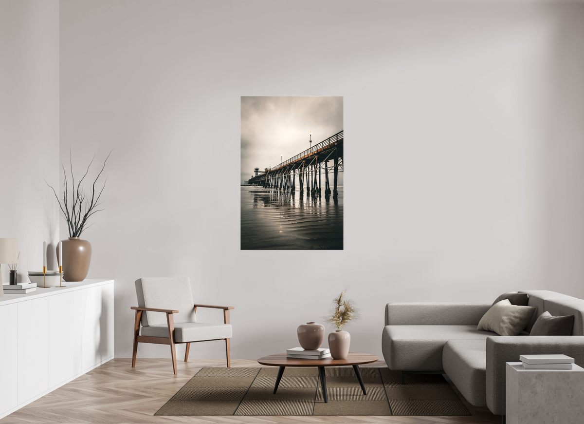 36 x 54″, Glossy Canvas on Stretcher Frame Oceanside Pier in the Morning