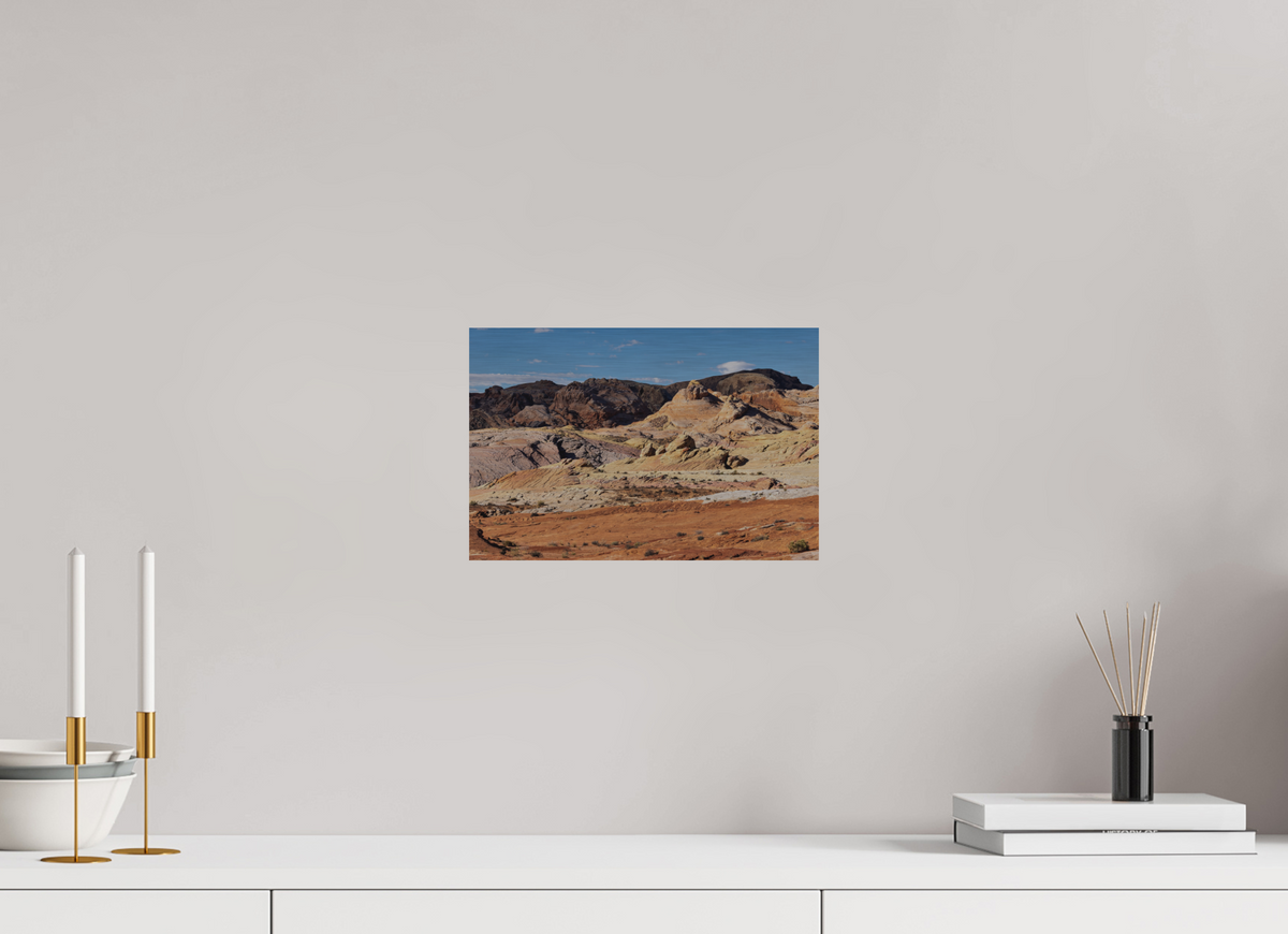12 x 8″, Direct Print on Brushed Aluminum Sandstone Formation at Fire Wave Trail