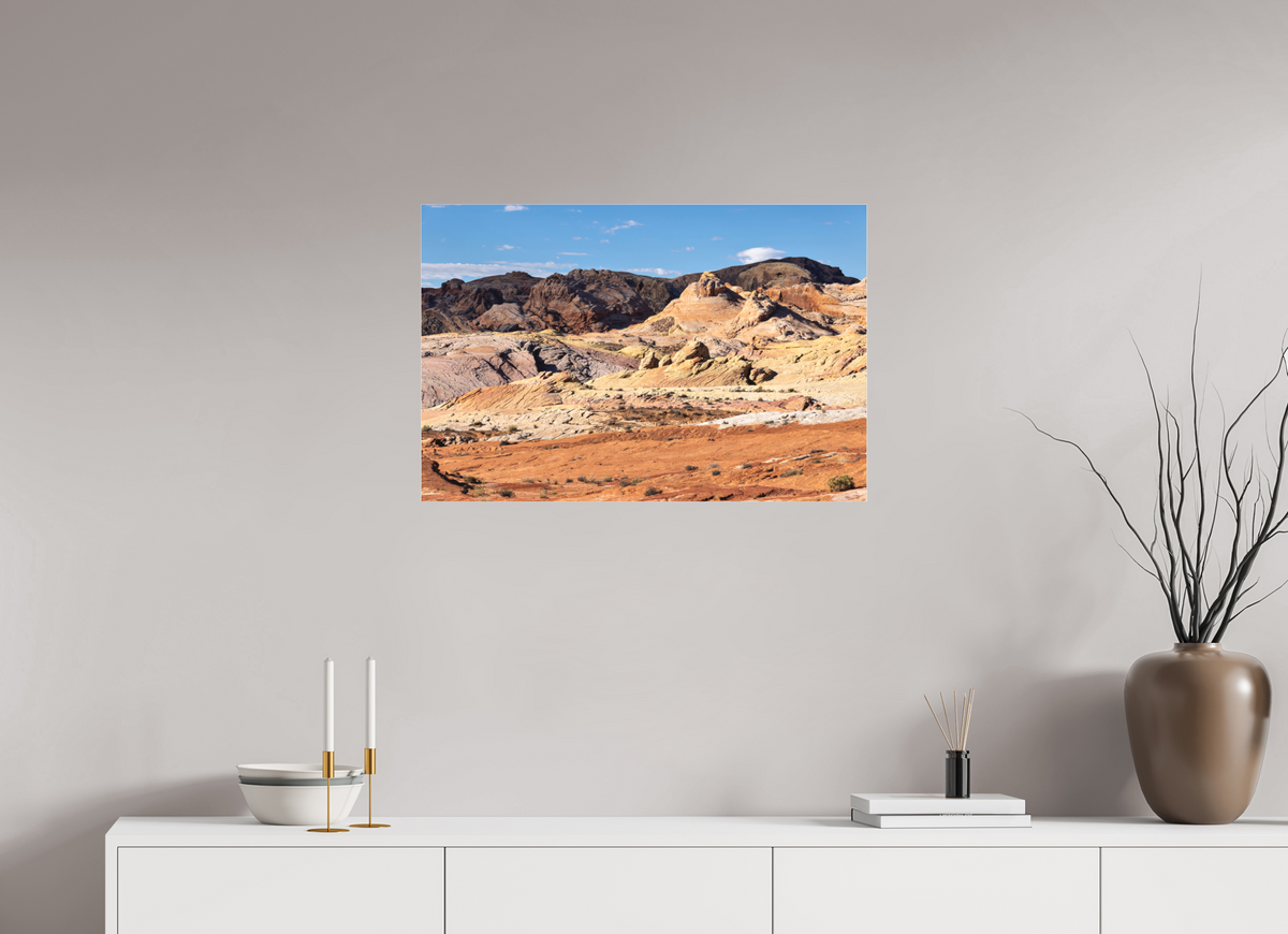 30 x 20″, Photo Print Under Matte Acrylic Glass Sandstone Formation at Fire Wave Trail