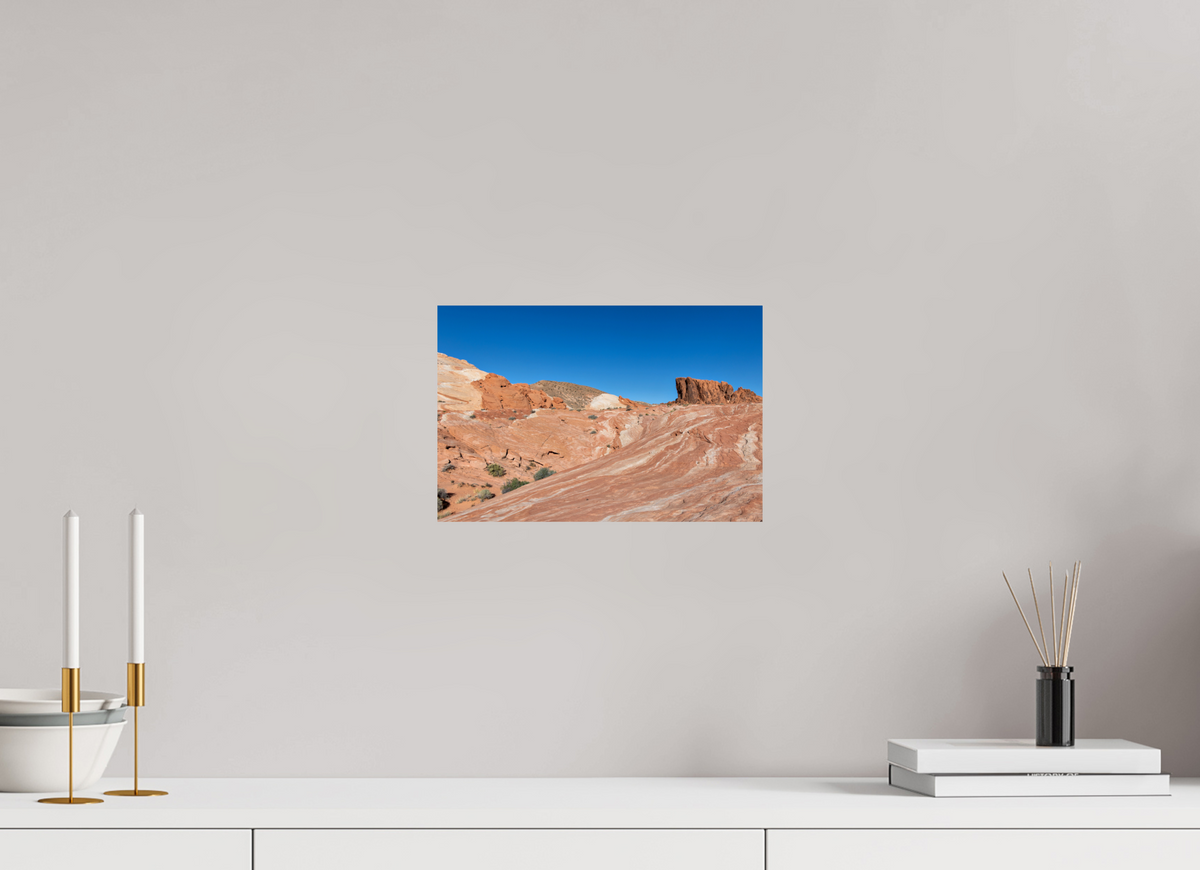 12 x 8″, ChromaLuxe HD Metal Print Sandstone Formation at Fire Wave Trail