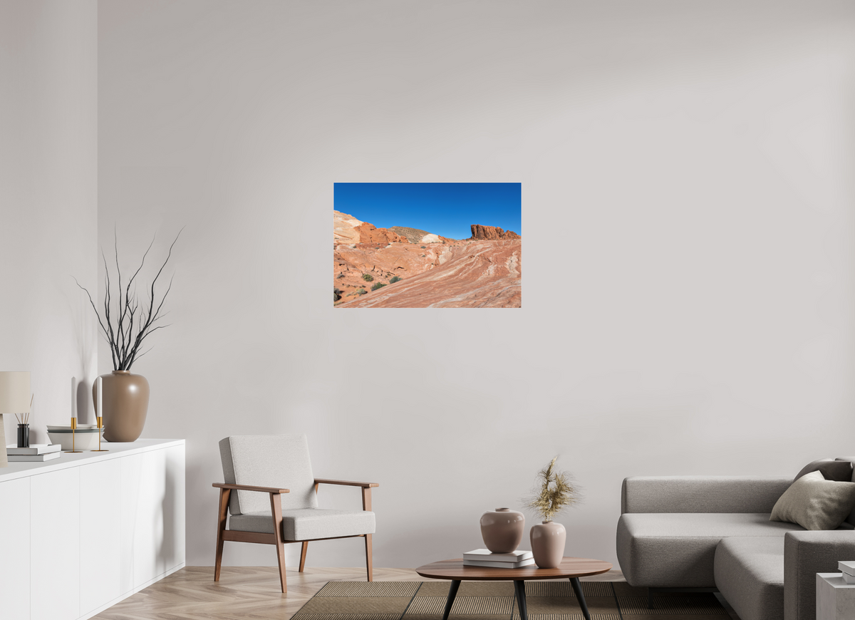 36 x 24″, Photo Print Under Matte Acrylic Glass Sandstone Formation at Fire Wave Trail