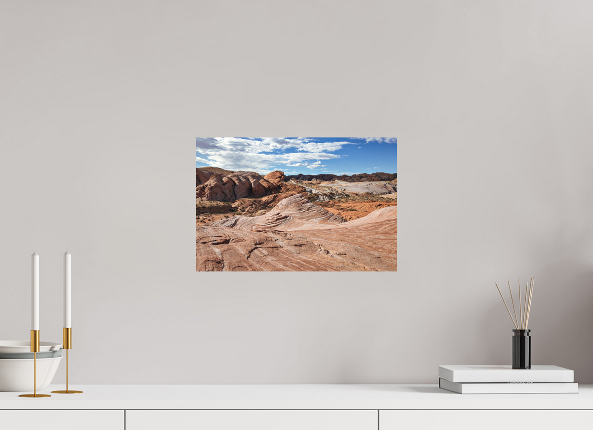 15 x 10″, Direct Print on Aluminum Dibond Sandstone Formation at Fire Wave Trail