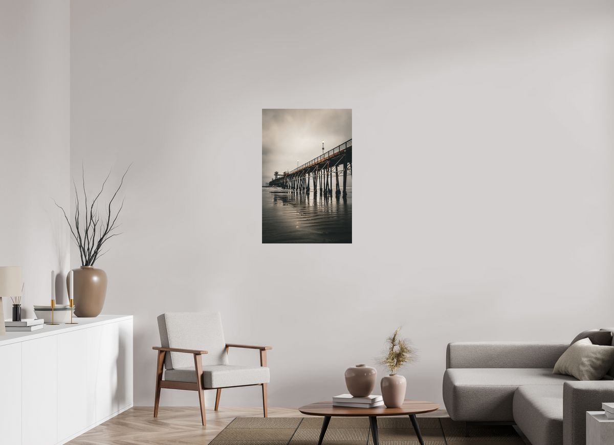 24 x 36″, Direct Print on Aluminum Dibond Oceanside Pier in the Morning