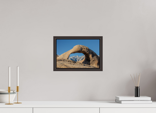 12 x 8″, Alder Brown Wooden Floater Frame Mobius Arch in the Alabama Hills
