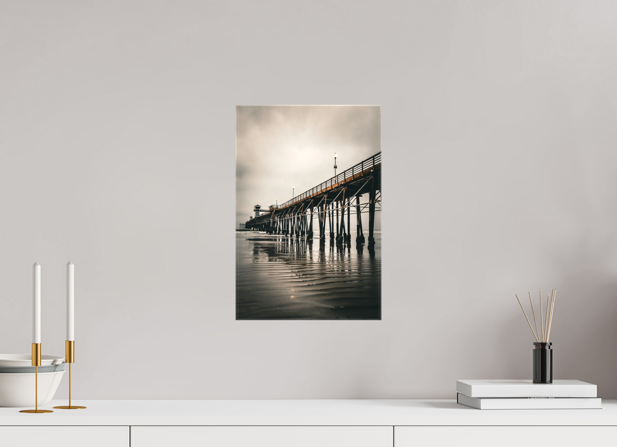 10 x 15″, Glossy Canvas on Stretcher Frame Oceanside Pier in the Morning