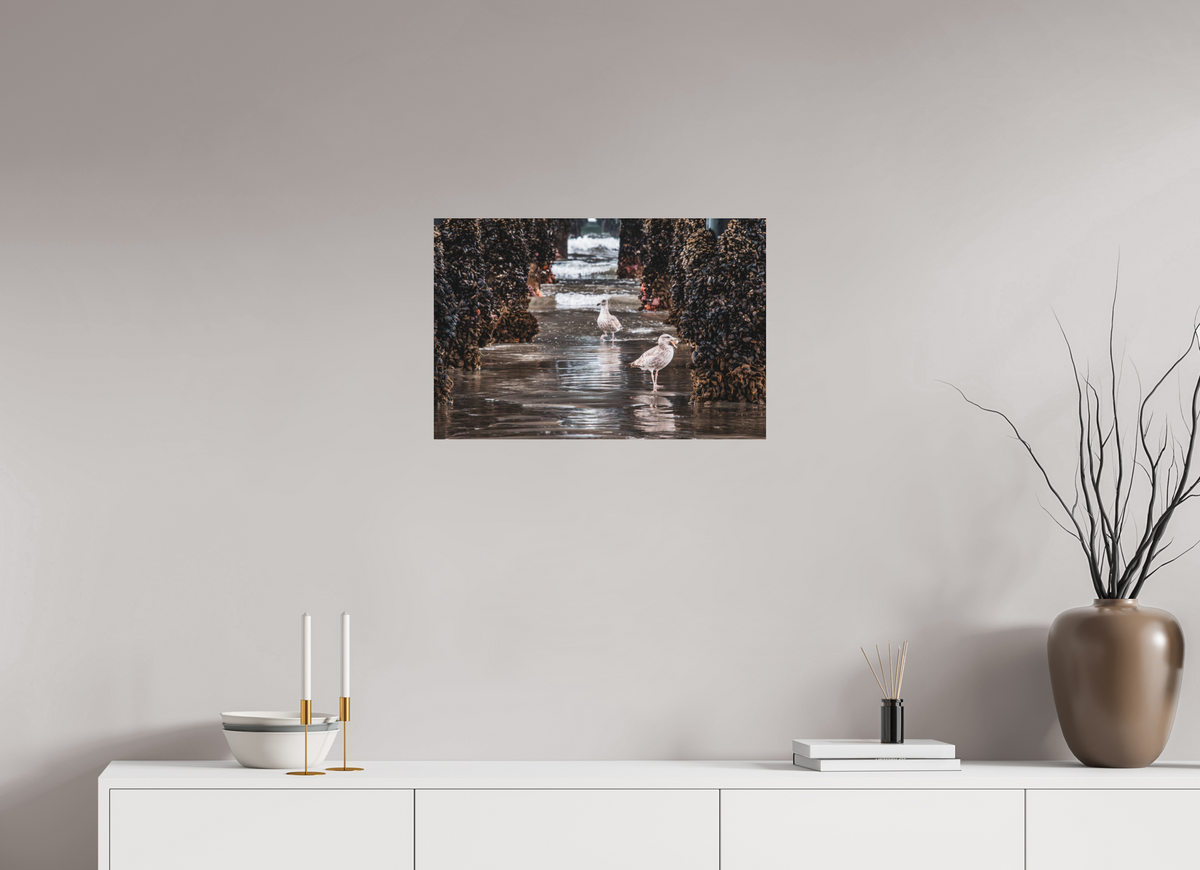 24 x 16″, Fine Art Print on Aluminum Dibond Under the Oceanside Pier