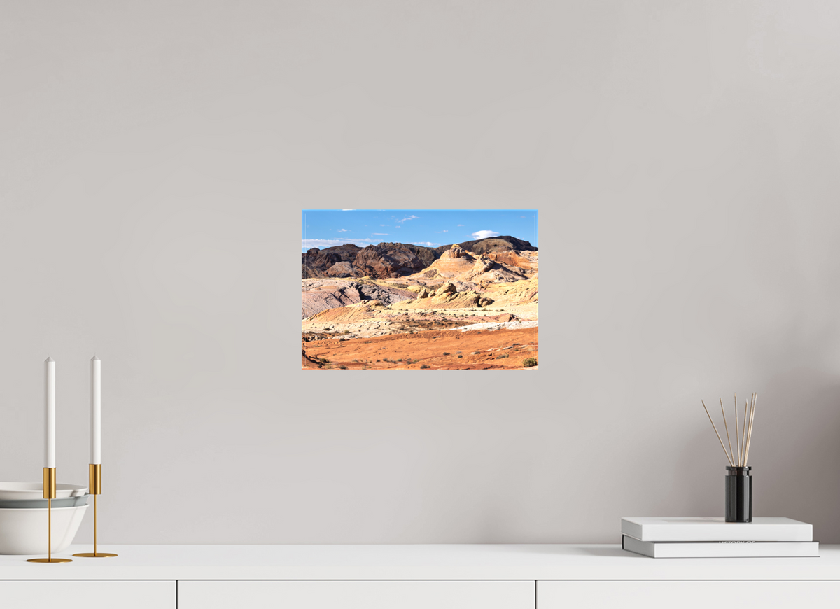 12 x 8″, Matte Canvas on Stretcher Frame Sandstone Formation at Fire Wave Trail