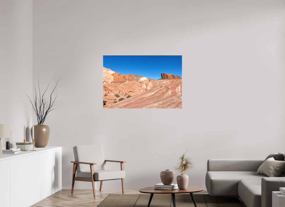 45 x 30″, Matte Canvas on Stretcher Frame Sandstone Formation at Fire Wave Trail
