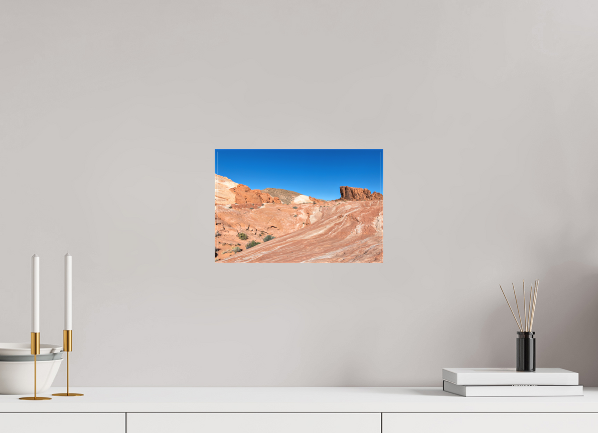 12 x 8″, Matte Canvas on Stretcher Frame Sandstone Formation at Fire Wave Trail