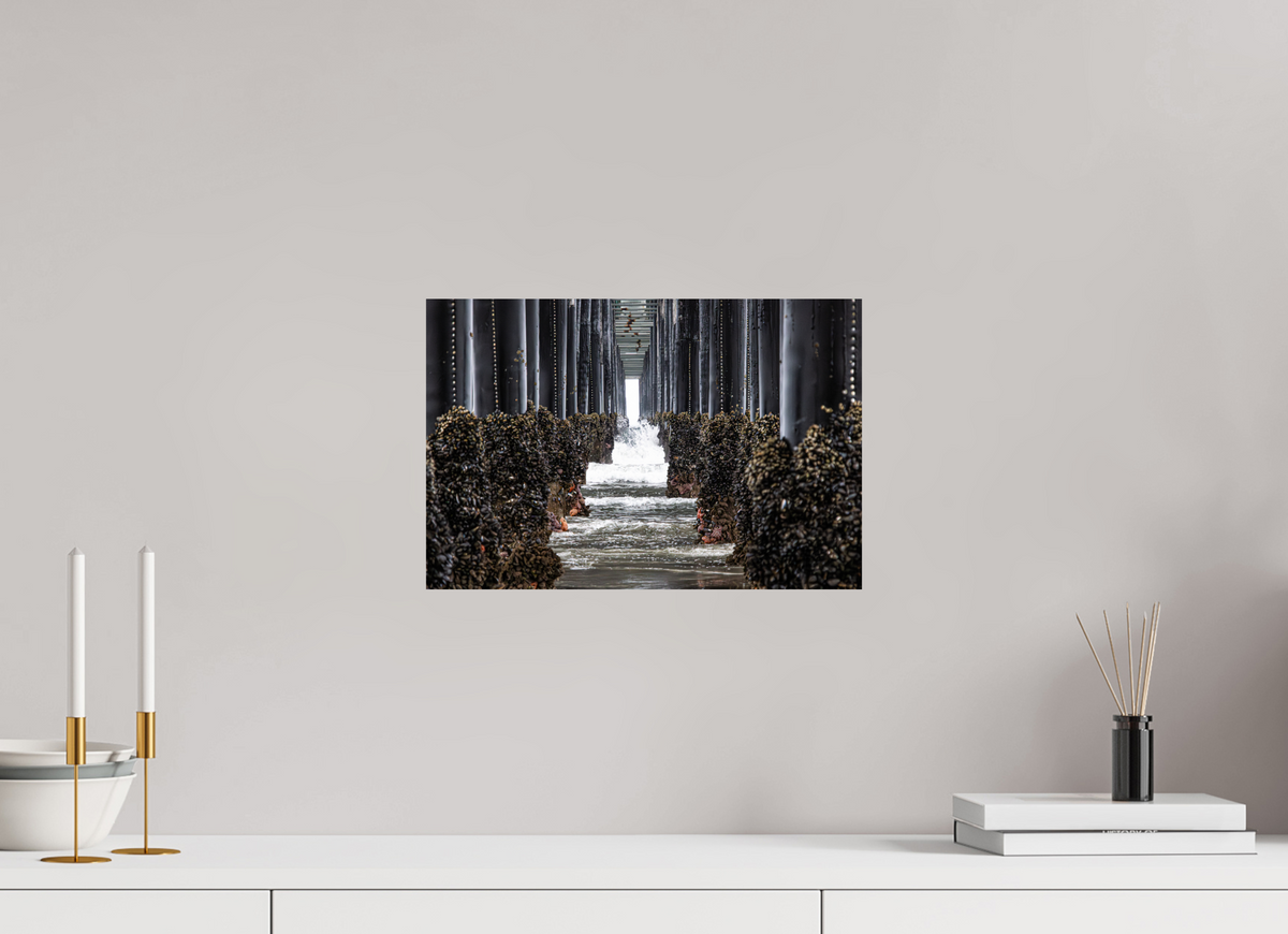 15 x 10″, ChromaLuxe HD Metal Print Under the Oceanside Pier