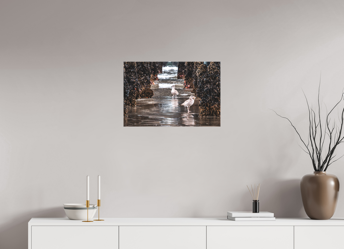 24 x 16″, Glossy Canvas on Stretcher Frame Under the Oceanside Pier