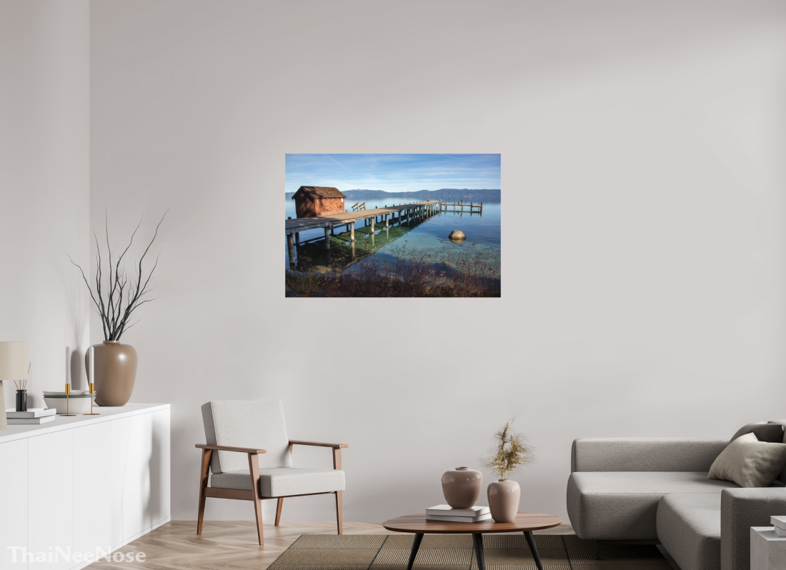 45 x 30″, Fine Art Pigment under Acrylic Glass Lake Tahoe on the West Side