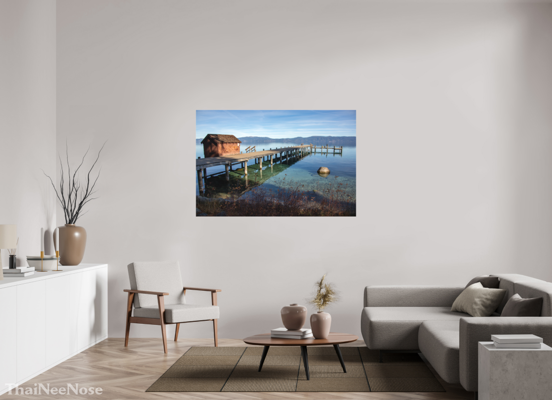 60 x 40″, Photo Print Under Matte Acrylic Glass Lake Tahoe on the West Side
