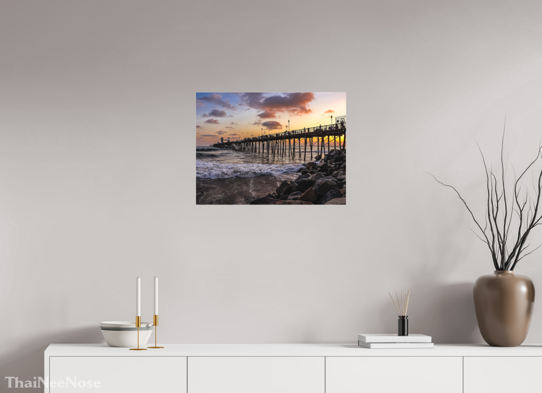 24 x 18″, Fine Art Pigment under Acrylic Glass The Oceanside Pier