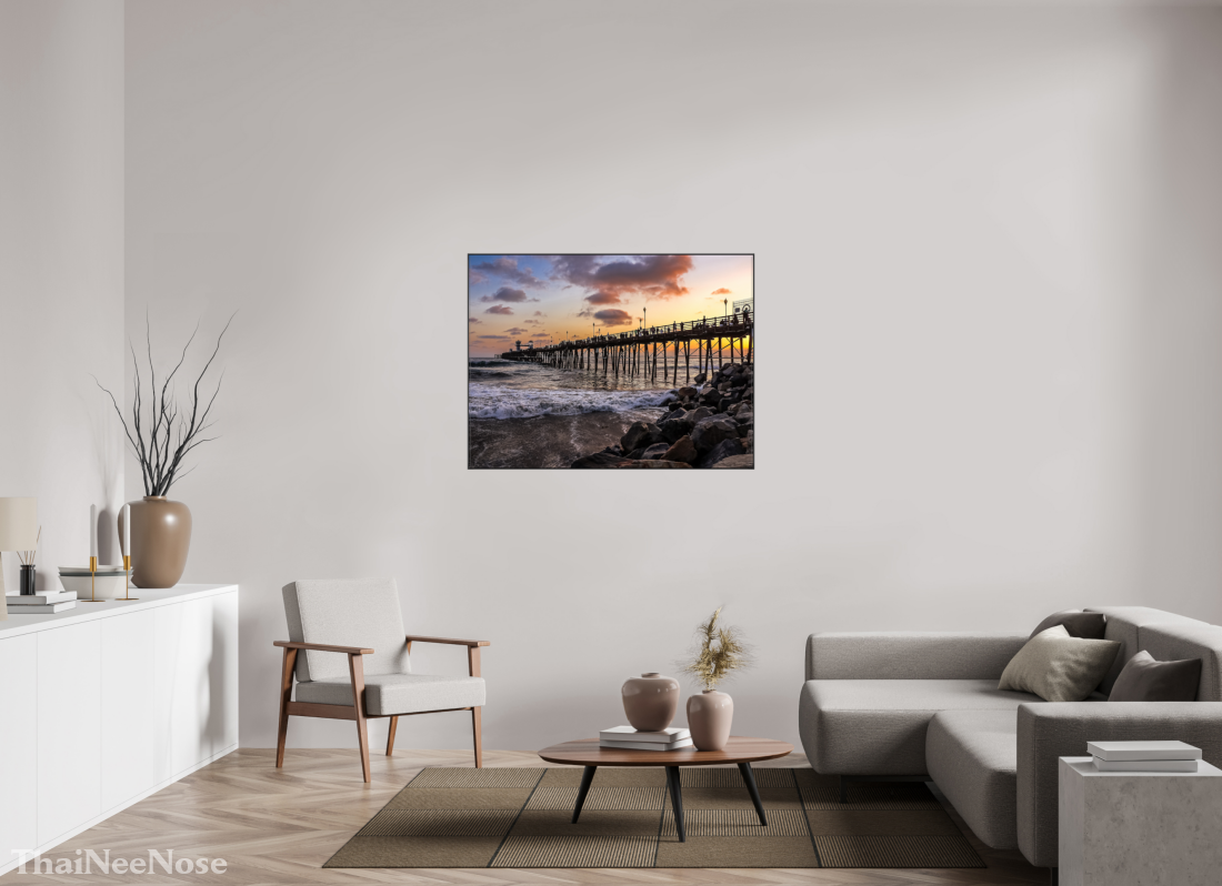 48 x 36″, Aluminium Flame under Acrylic Glass The Oceanside Pier